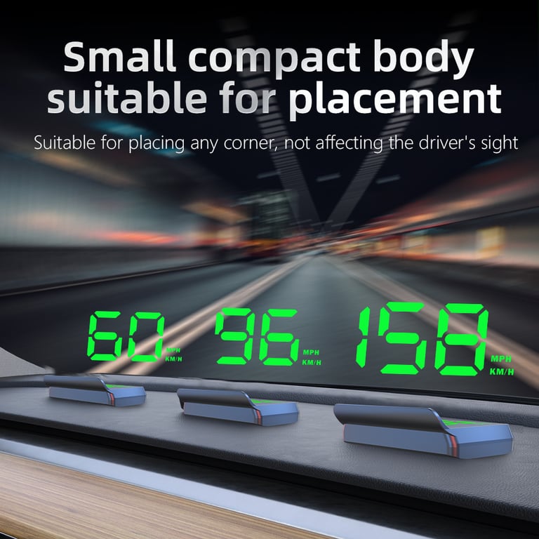 W2 Universal HUD Head-Up Display Car GPS Speedometer | Safe Driving
