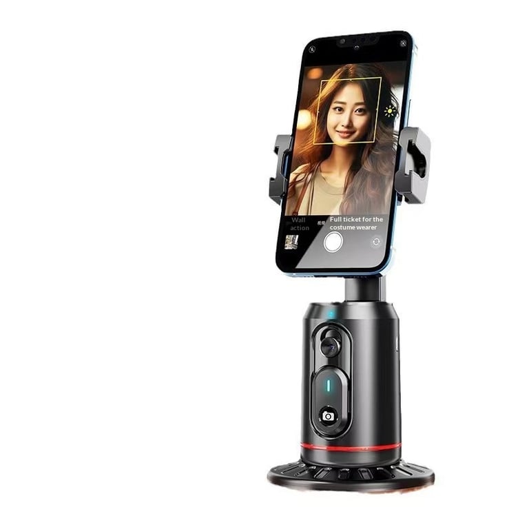 AI Face Tracking Pan-Tilt Head with Fill Light | Smartphone Gimbal