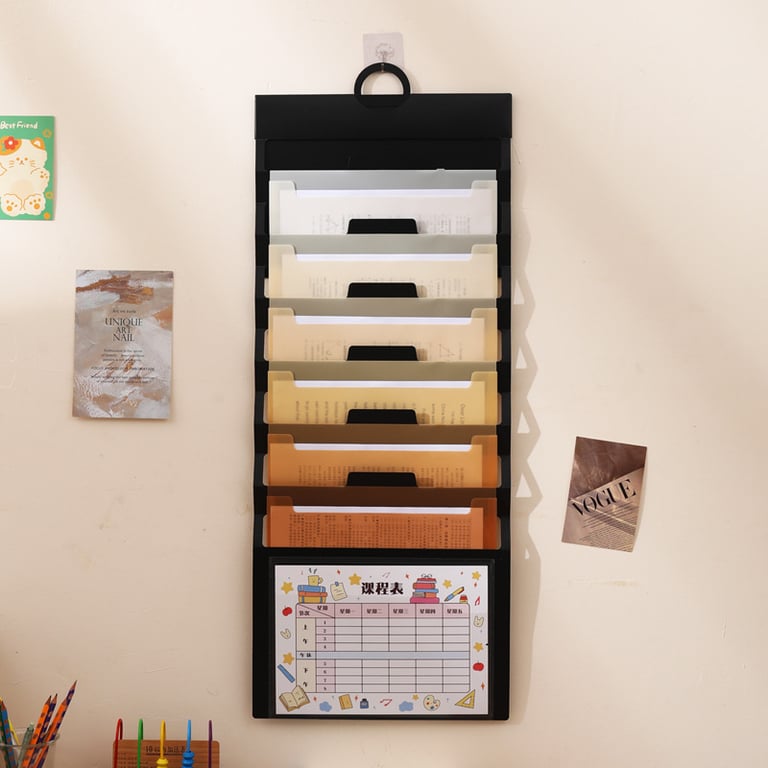 Thickened A4 Hanging Accordion File Folder - 6 Pocket Organizer