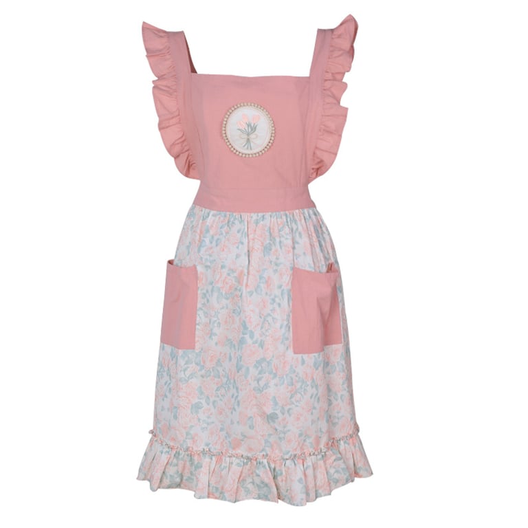 Cute Floral-Print Apron | Stain-Resistant Kitchen Smock for Gardening